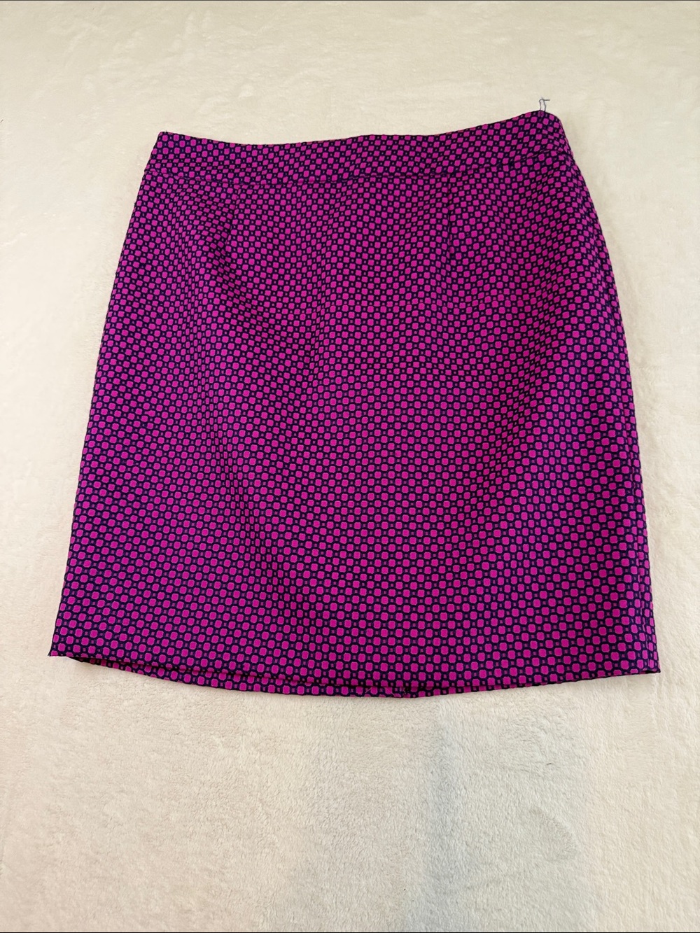 Banana Republic Purple Square-Pattern Pencil Skirt
